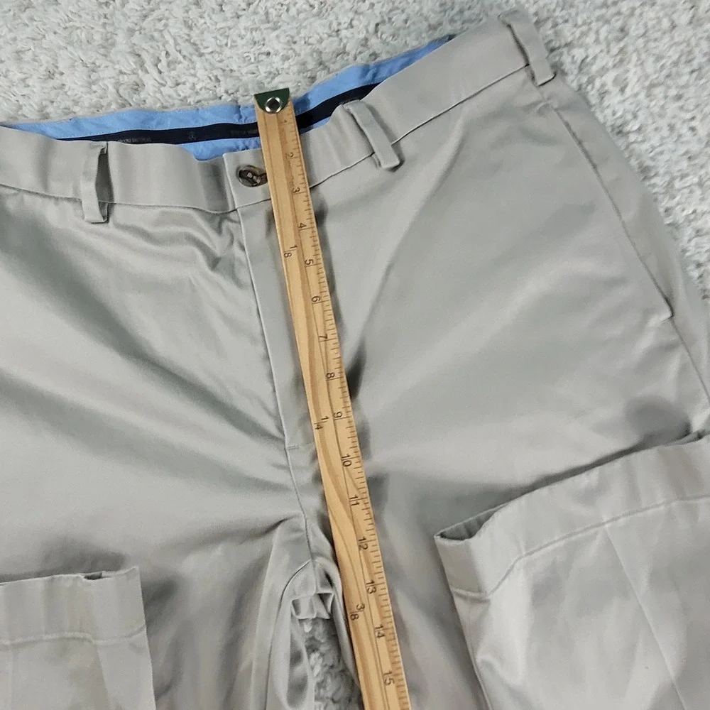 Brooks Brothers Clark Fit Pants 35x31 Beige Light Weight Advantage Chino Stretch